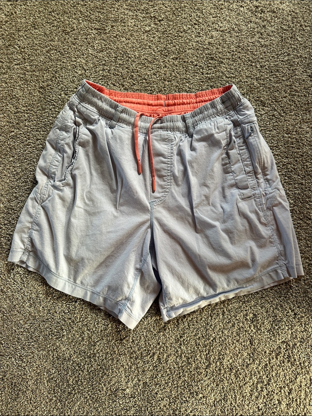 Birddogs Light Blue/Gray Shorts with Coral Liner